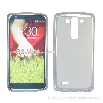 TPU phone case for LG G3 MINI, good quality anti-scratch & fade, surface is pudding grain